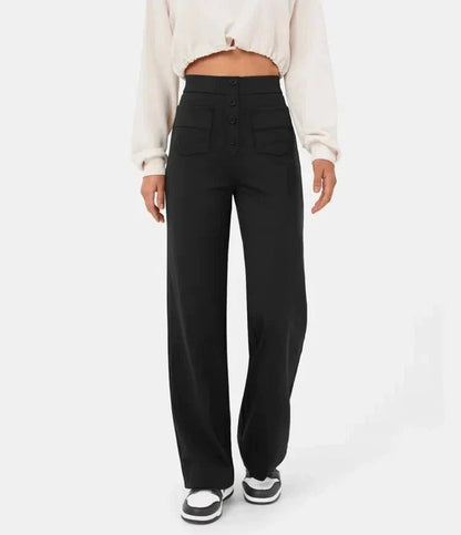 Helene - Elastische Freizeithose mit hoher Taille - Livezo