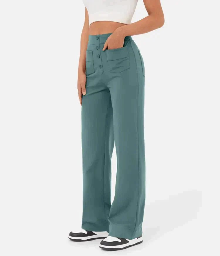 Helene - Elastische Freizeithose mit hoher Taille - Livezo