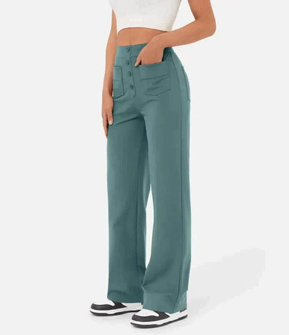 Helene - Elastische Freizeithose mit hoher Taille - Livezo