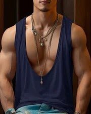 Herren Tanktop mit tiefem V - Ausschnitt - Livezo