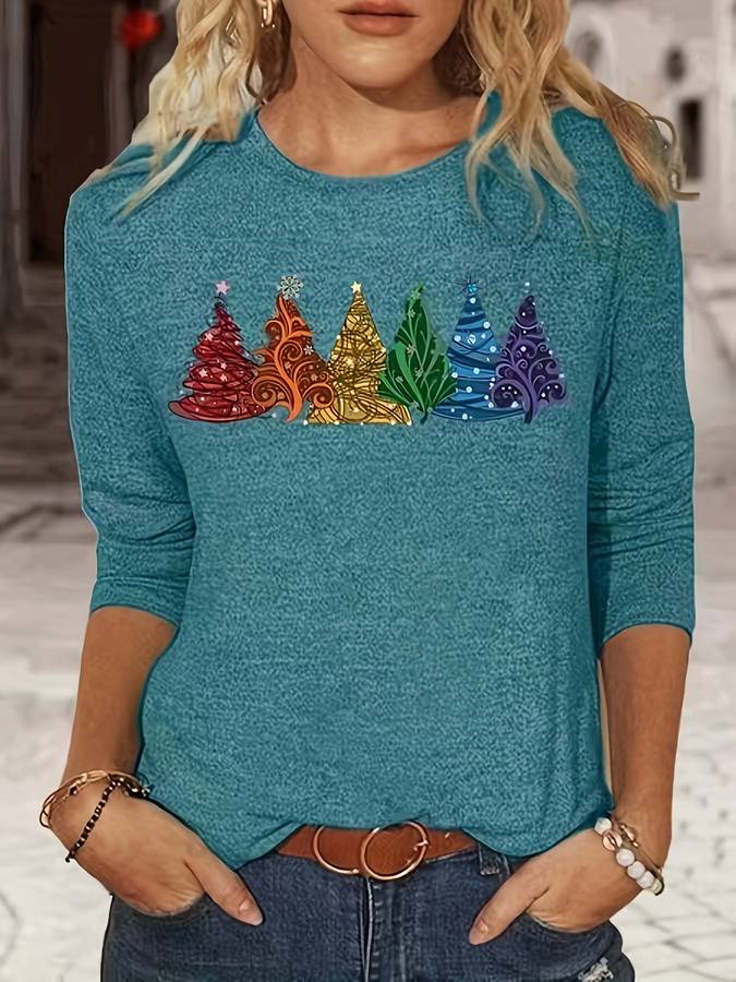 Herta | Weihnachtspulli mit Tannenbäumen - Livezo