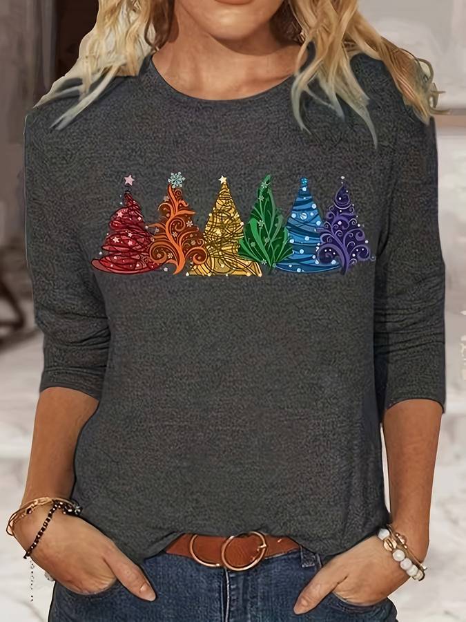 Herta | Weihnachtspulli mit Tannenbäumen - Livezo