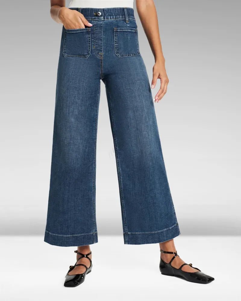 High - Waist Jeans mit weitem Bein - Livezo