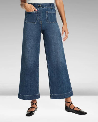 High - Waist Jeans mit weitem Bein - Livezo