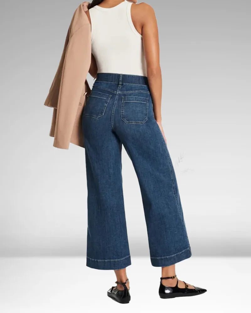 High - Waist Jeans mit weitem Bein - Livezo