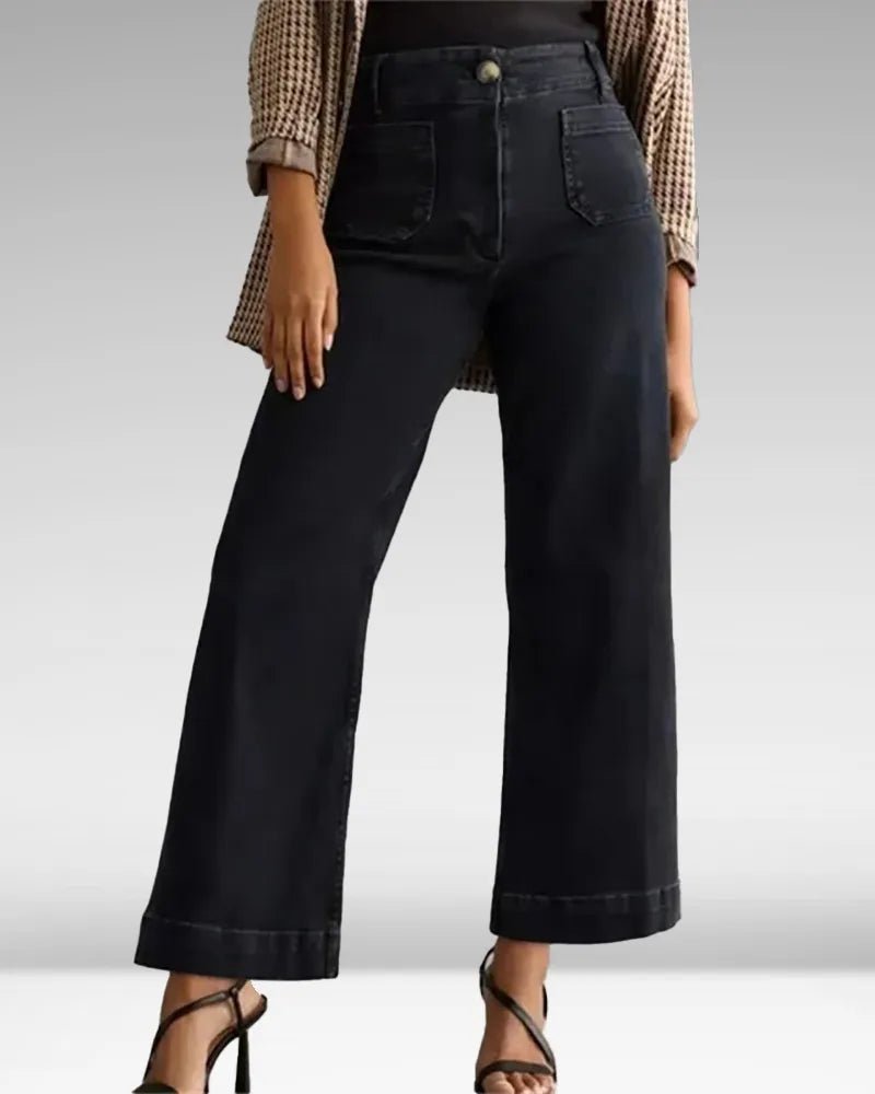 High - Waist Jeans mit weitem Bein - Livezo
