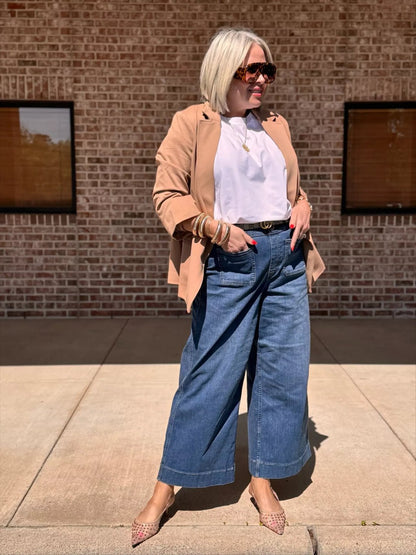 High - Waist Jeans mit weitem Bein - Livezo