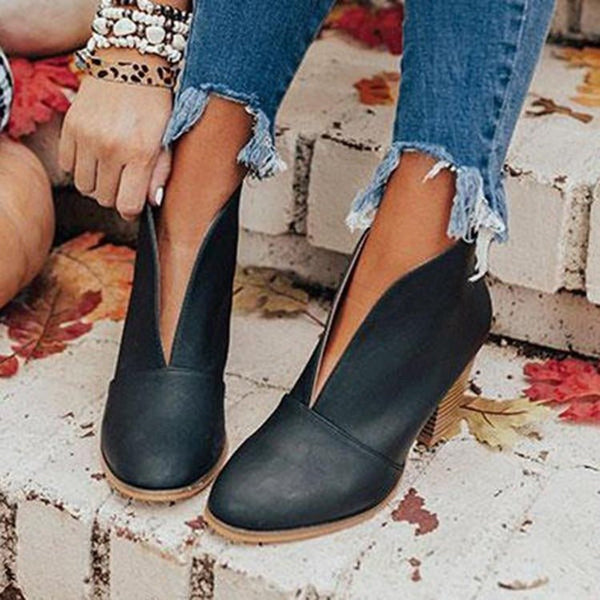Hildegard | Damen Stiefeletten | Bequeme Boots mit Blockabsatz - Livezo