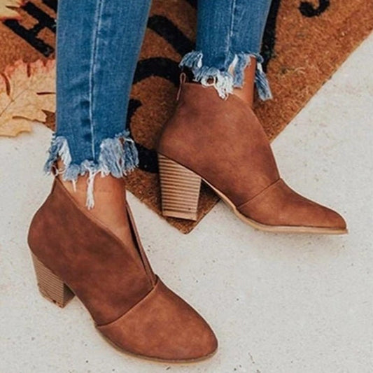 Hildegard | Damen Stiefeletten | Bequeme Boots mit Blockabsatz - Livezo
