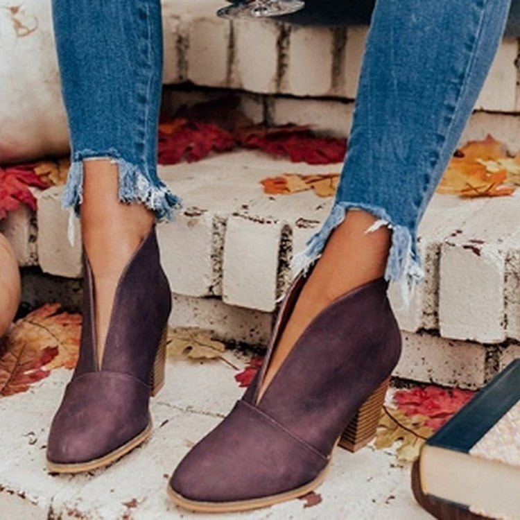 Hildegard | Damen Stiefeletten | Bequeme Boots mit Blockabsatz - Livezo