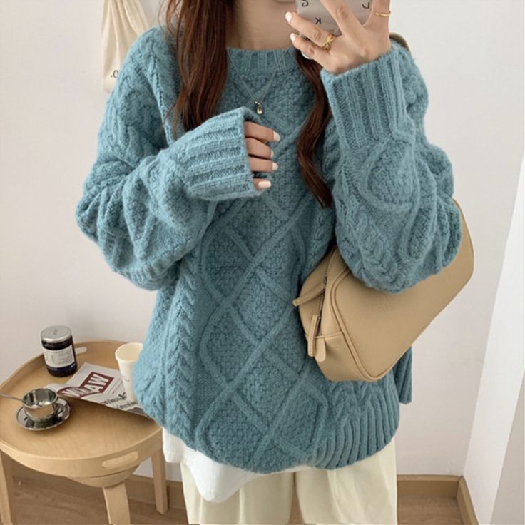 Irmgard | Strickpullover mit Rundhalsausschnitt - Livezo