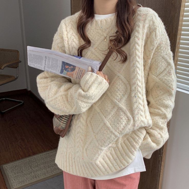 Irmgard | Strickpullover mit Rundhalsausschnitt - Livezo