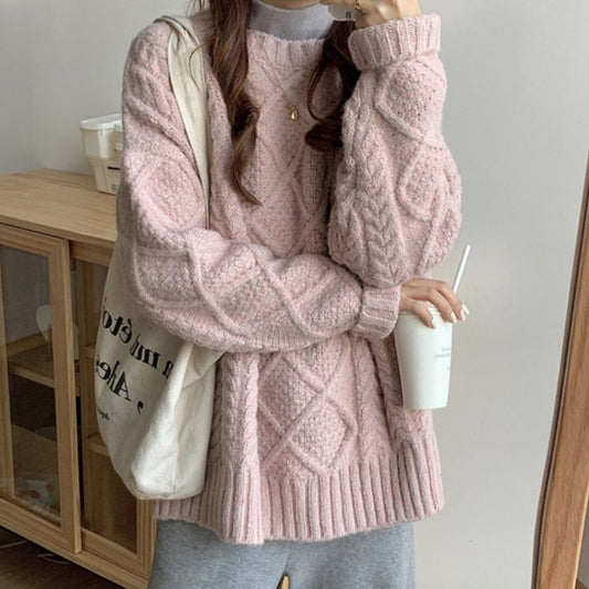 Irmgard | Strickpullover mit Rundhalsausschnitt - Livezo