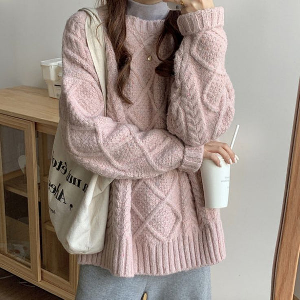 Irmgard | Strickpullover mit Rundhalsausschnitt - Livezo