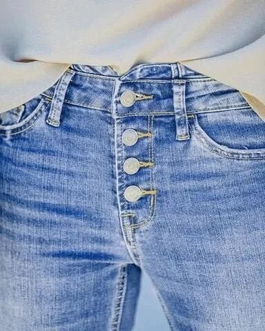 Ivona | Denim - Hose mit hoher Taille - Livezo
