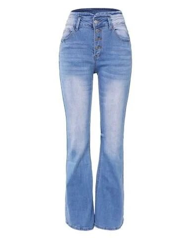 Ivona | Denim - Hose mit hoher Taille - Livezo