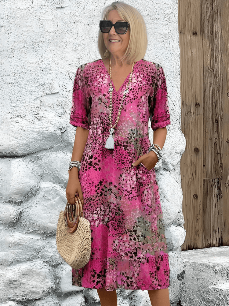 Journi | Lebhaftes Midikleid - Livezo