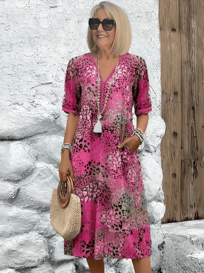 Journi | Lebhaftes Midikleid - Livezo