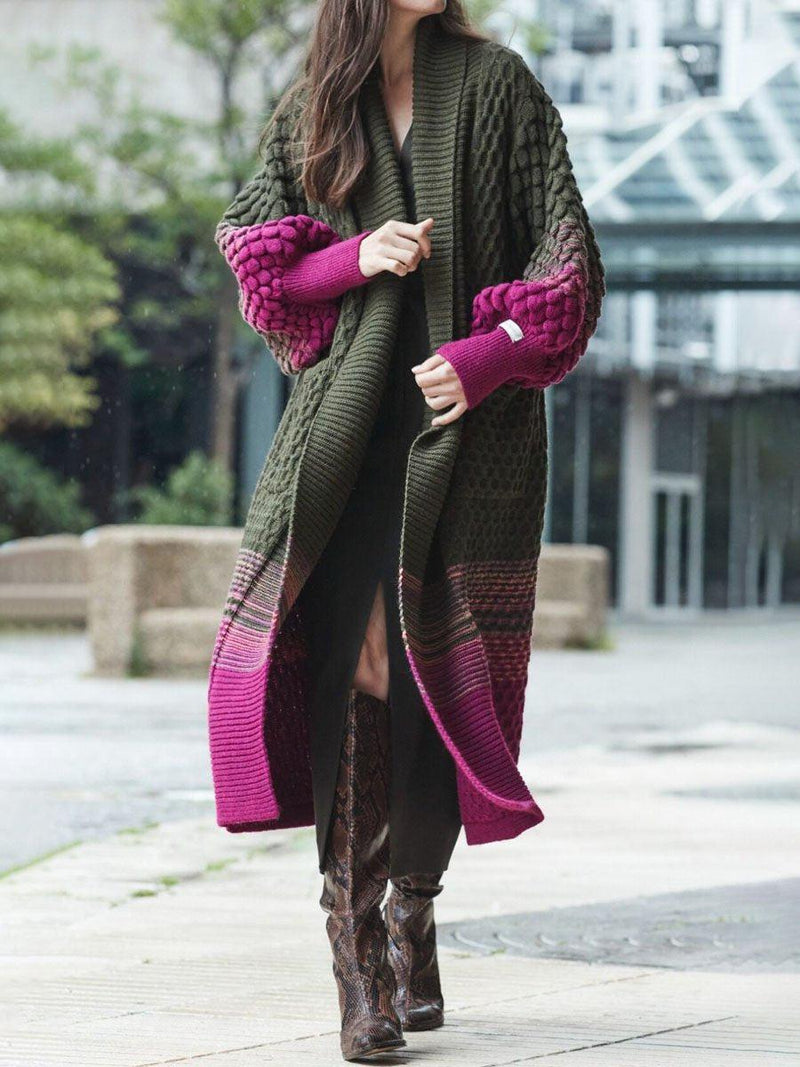 Julia - Moderner Druck Langarm - Strickjacke - Livezo