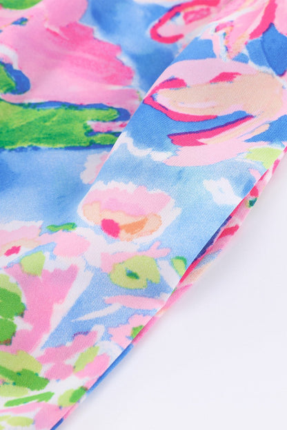 Jumpsuit mit eckigem Ausschnitt, Blumenstickerei und Taschen - Livezo