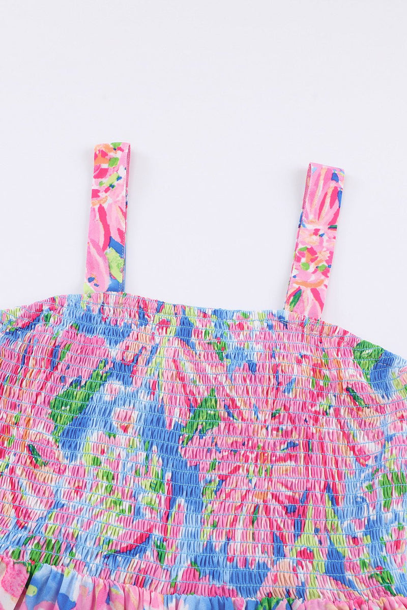 Jumpsuit mit eckigem Ausschnitt, Blumenstickerei und Taschen - Livezo