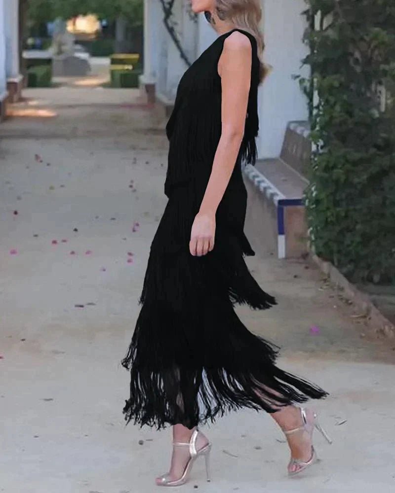 Karen - Kleid mit Fransen - Livezo