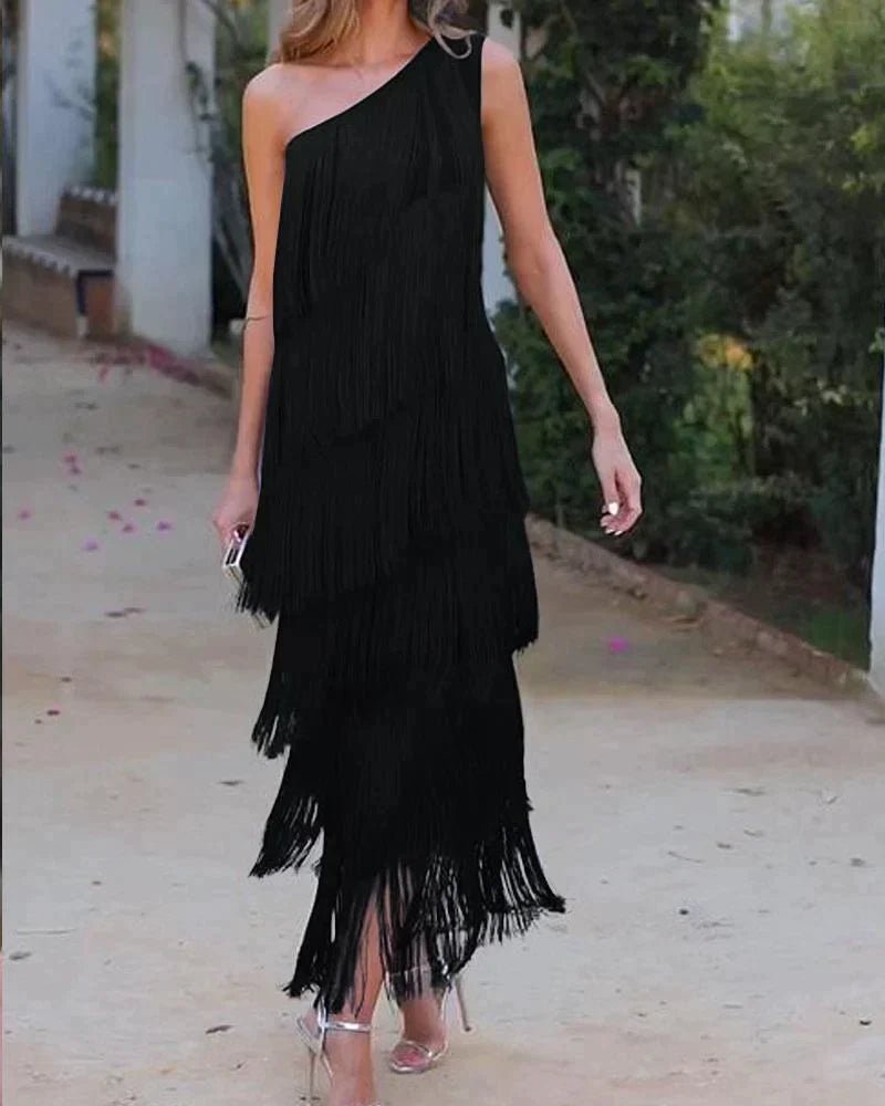 Karen - Kleid mit Fransen - Livezo