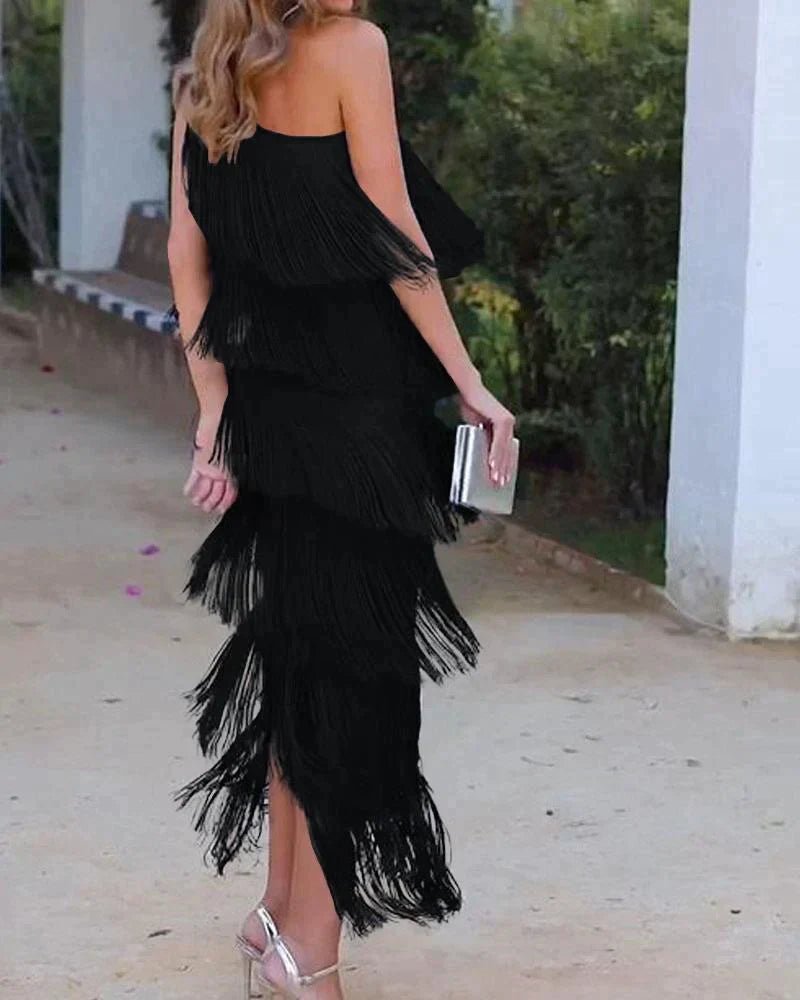 Karen - Kleid mit Fransen - Livezo