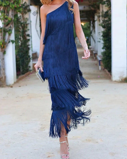 Karen - Kleid mit Fransen - Livezo