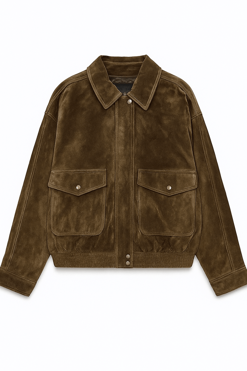 Klassische Damen - Bomberjacke mit Kragen und Klappentaschen - Livezo