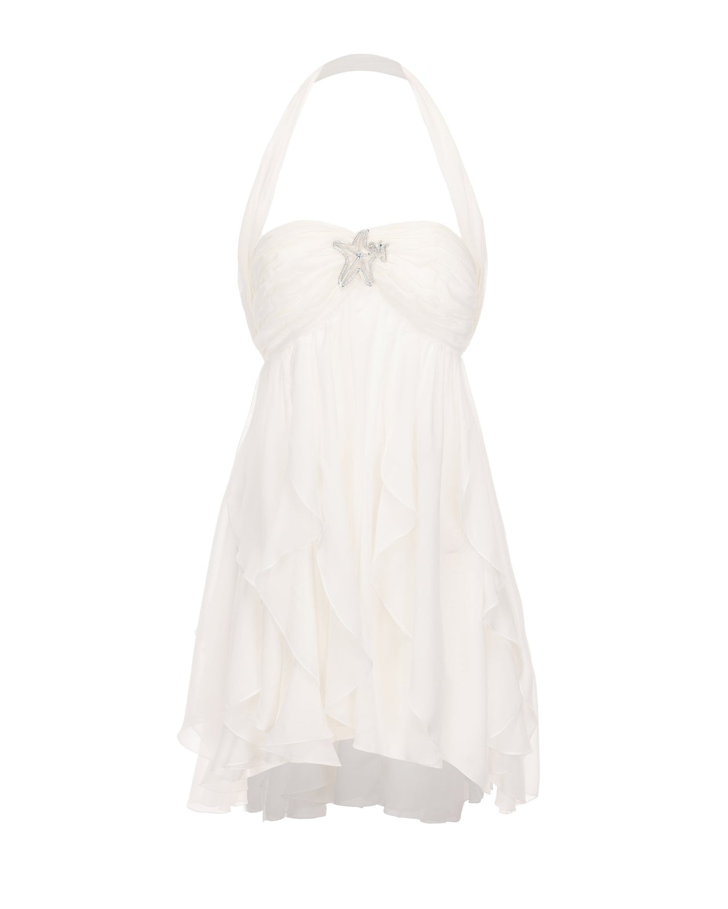 Kleid mit Blumenmuster und Neckholder - Ausschnitt - Livezo