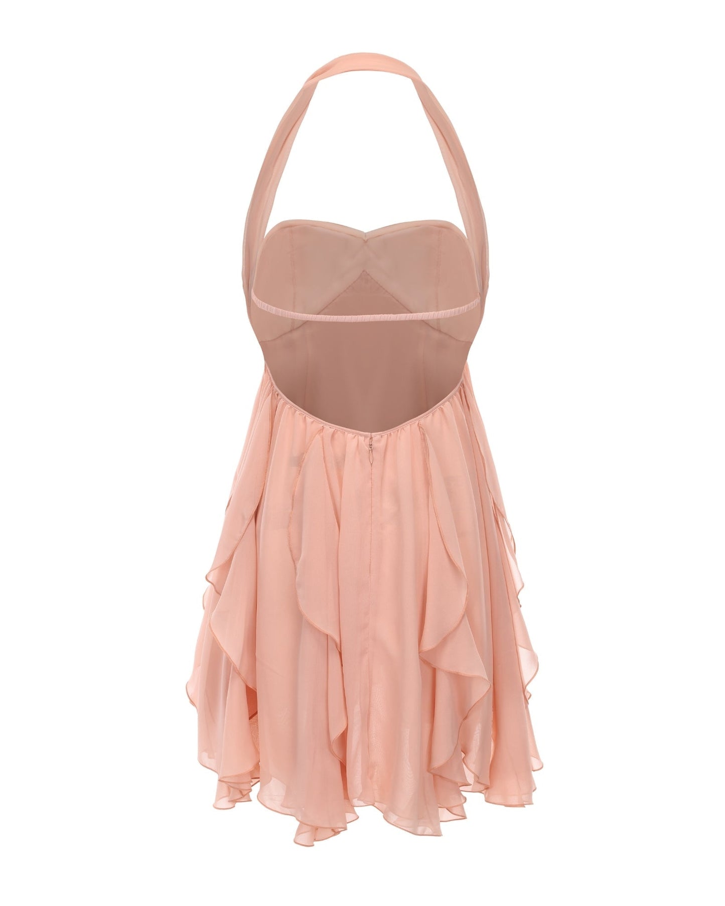 Kleid mit Blumenmuster und Neckholder - Ausschnitt - Livezo