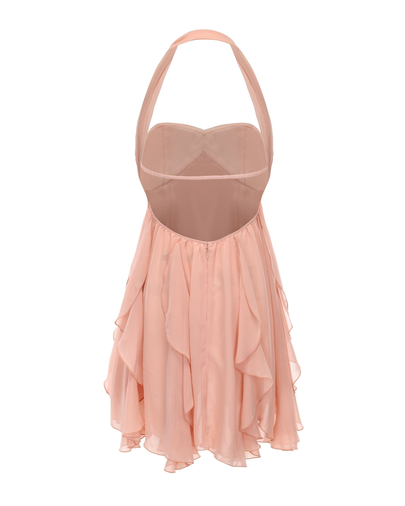 Kleid mit Blumenmuster und Neckholder - Ausschnitt - Livezo