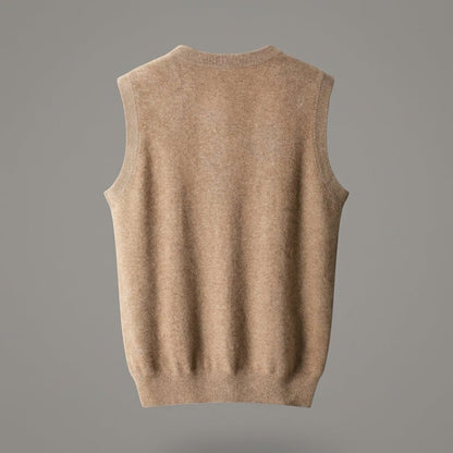 Knit V-Neck Sweater Vest Lightweight Layering - Harren Cole