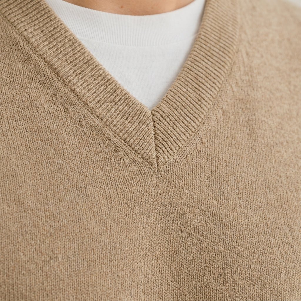 Knit V-Neck Sweater Vest Lightweight Layering - Harren Cole