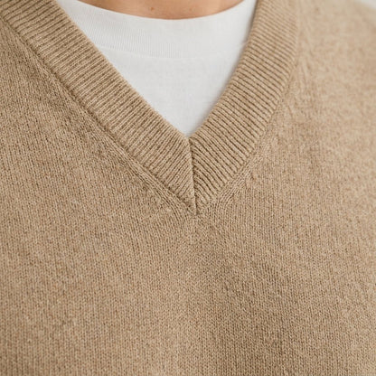 Knit V-Neck Sweater Vest Lightweight Layering - Harren Cole