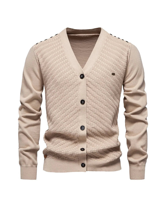 Knitted Button - Up Cardigan Sweater - Harren Cole