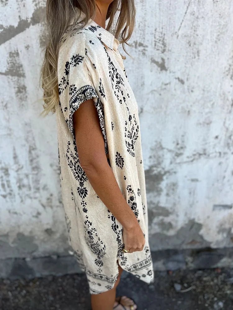 Kurzarmkleid mit Taschen - Livezo