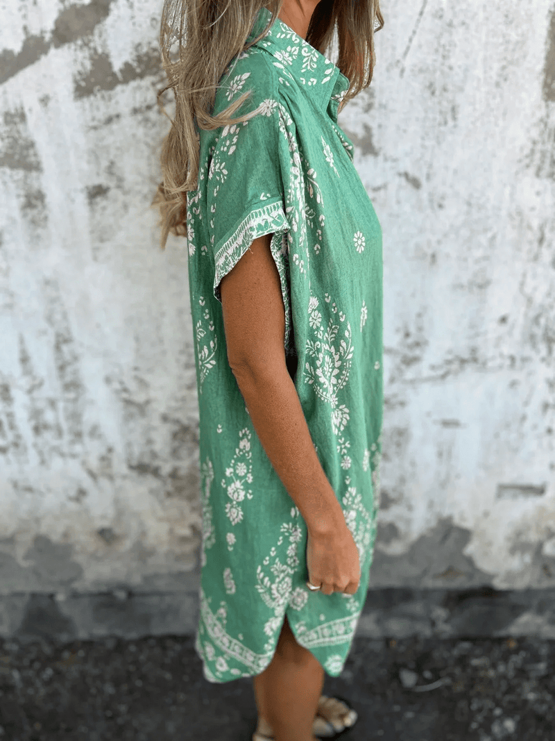 Kurzarmkleid mit Taschen - Livezo
