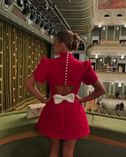 Laila | Raffiniertes Rotes Kleid - Livezo