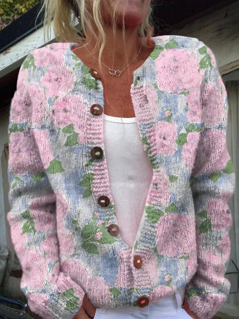 Lara – Stilvoller Pullover mit Blumenmuster - Livezo