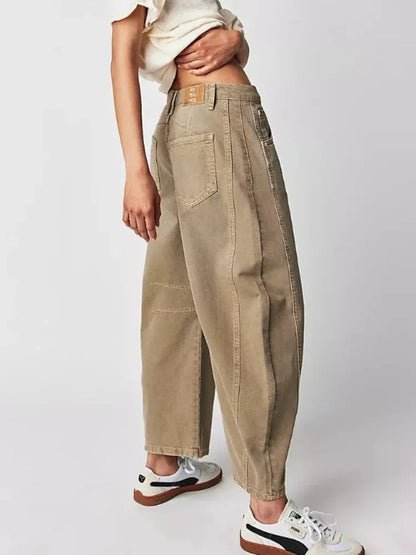 Lässig geschnittene Freizeit - Jeans für Damen, Wintermodell - Livezo