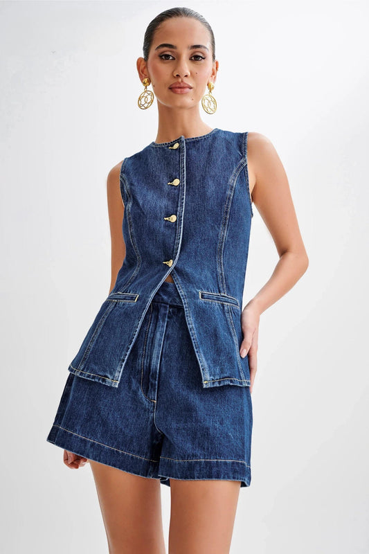 Lässiges zweiteiliges Denim - Set für mühelosen Stil - Livezo