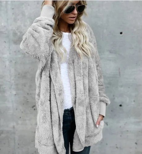 Laura - Herbst Winter Double Fleece Strickjacke - Livezo