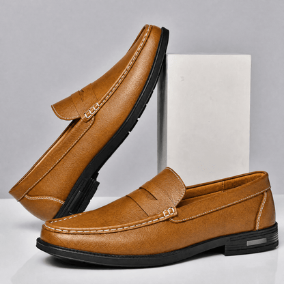Leather Penny Loafers - Harren Cole