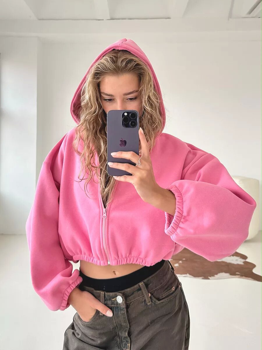 Legere leichte kurze Sport - Hoodie - Jacke - Livezo