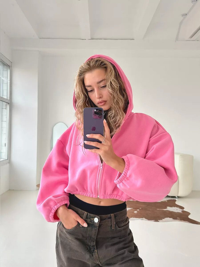 Legere leichte kurze Sport - Hoodie - Jacke - Livezo