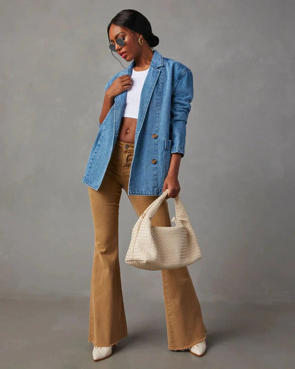 Legeres schickes Jeansblazer - Jackett für Damen - Livezo