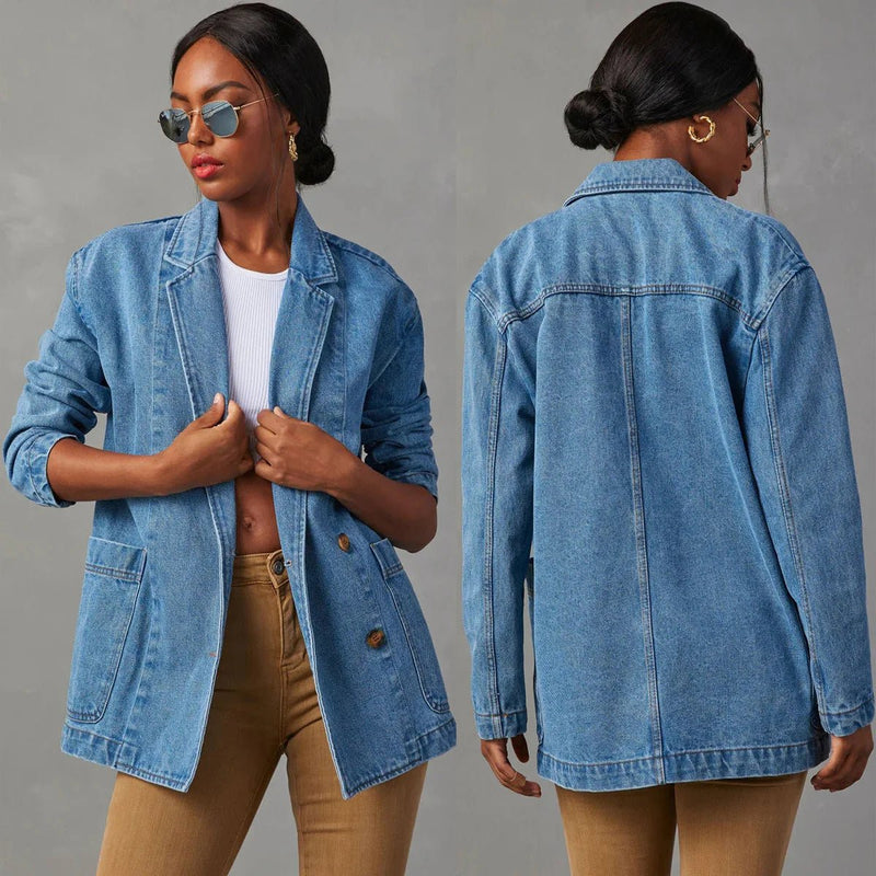 Legeres schickes Jeansblazer - Jackett für Damen - Livezo