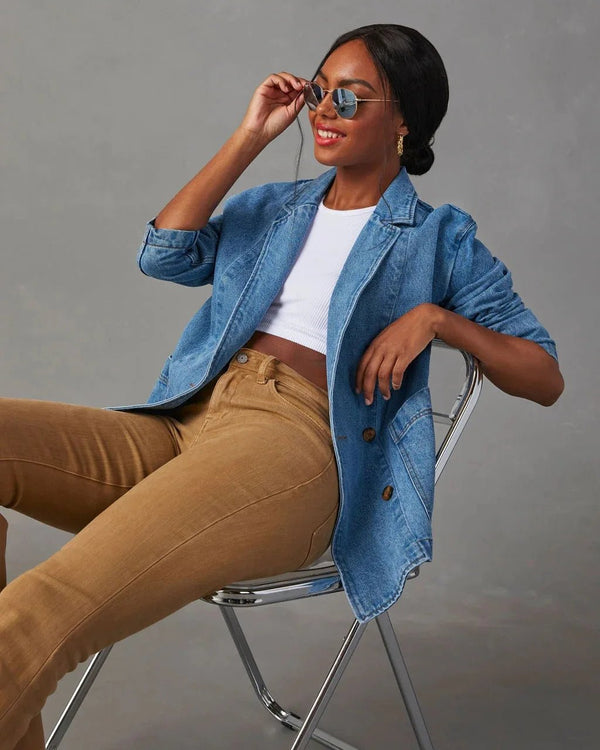Legeres schickes Jeansblazer - Jackett für Damen - Livezo